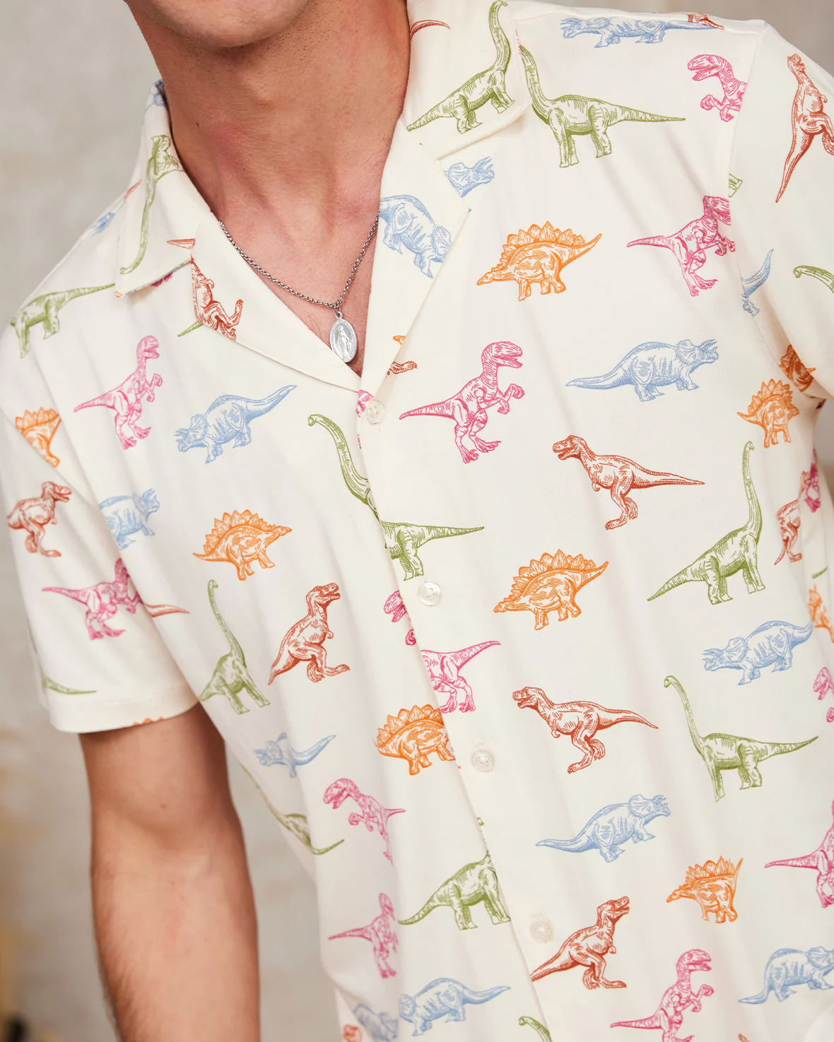 Dinosaur Print Long Pyjama Set - Image 3