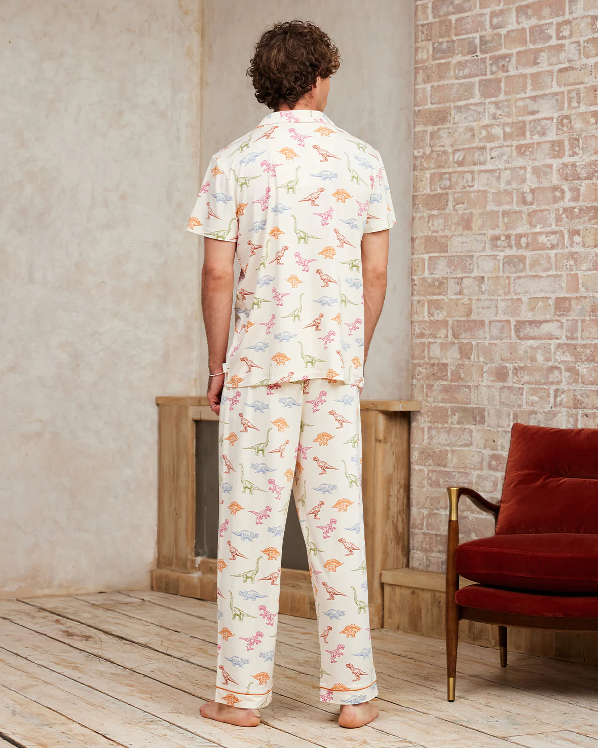 Dinosaur Print Long Pyjama Set - Image 5