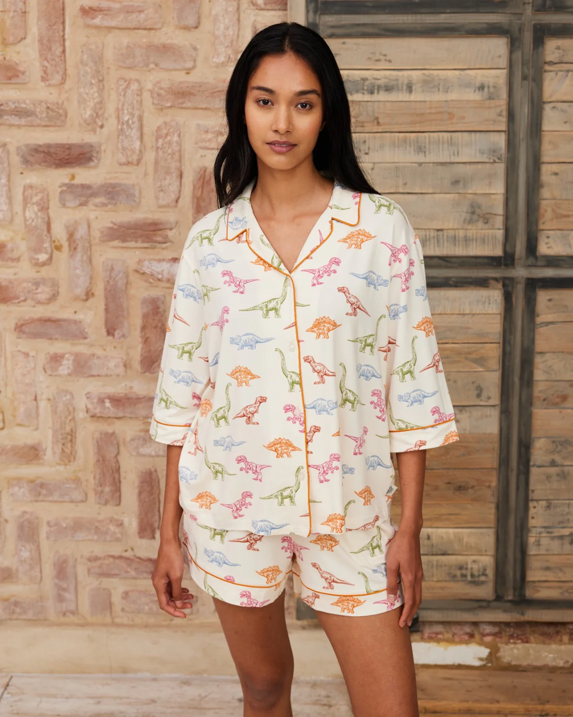 Dinosaur Print Short Pyjama Set - Image 9
