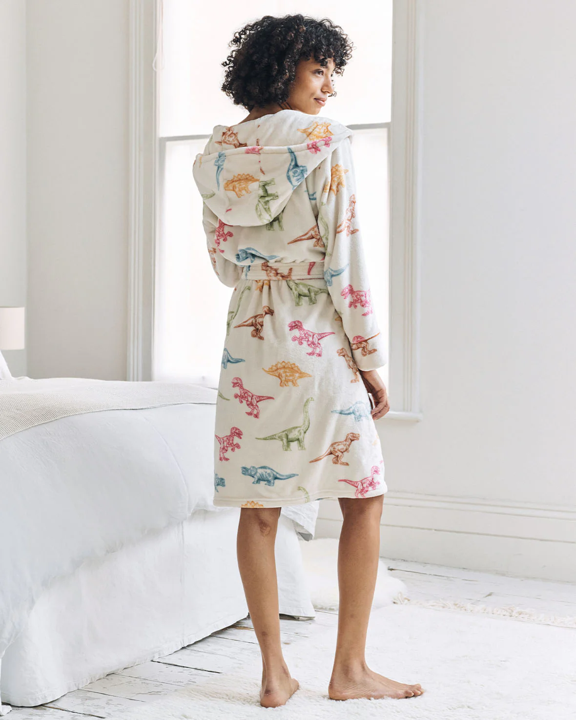 Fleece Dinosaur Print Dressing Gown - Image 5