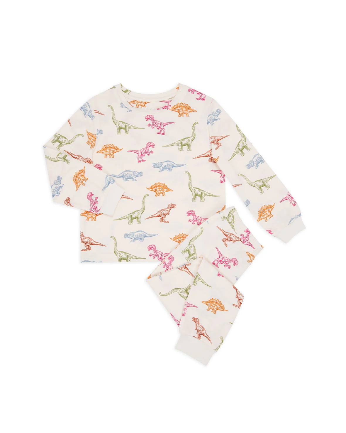 Kids Dinosaur Print Long Pyjama Set - Image 3