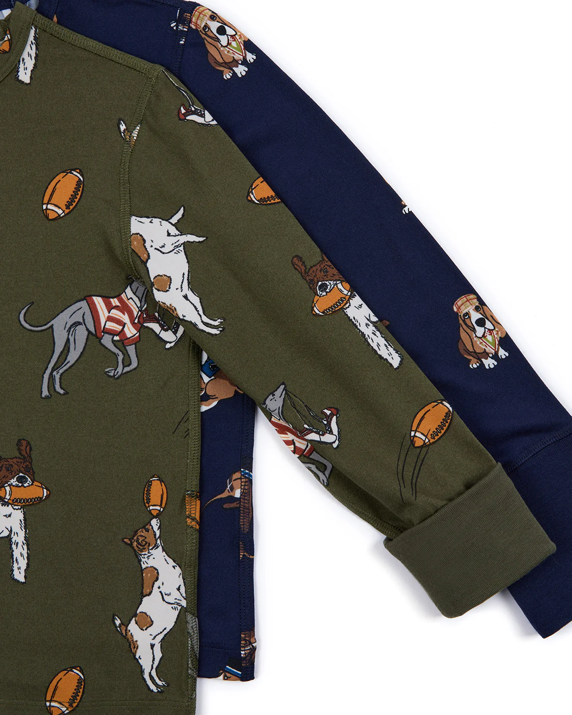 Kids Two Pack Country Hound / Rugby Dogs Print Long Pyjama Set - Image 3