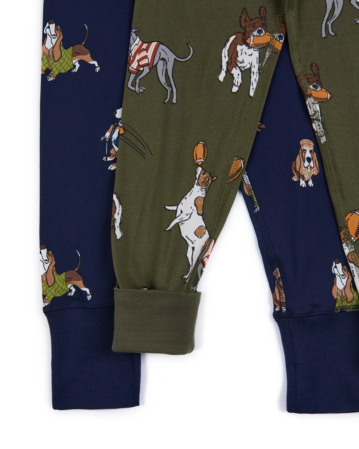 Kids Two Pack Country Hound / Rugby Dogs Print Long Pyjama Set - Image 4