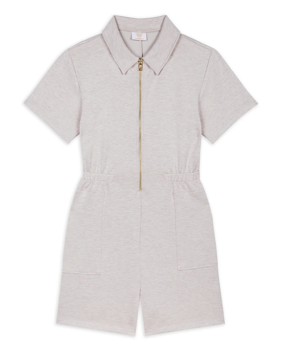 LuxeComfort Scuba Short Playsuit - Beige Marl - Image 6
