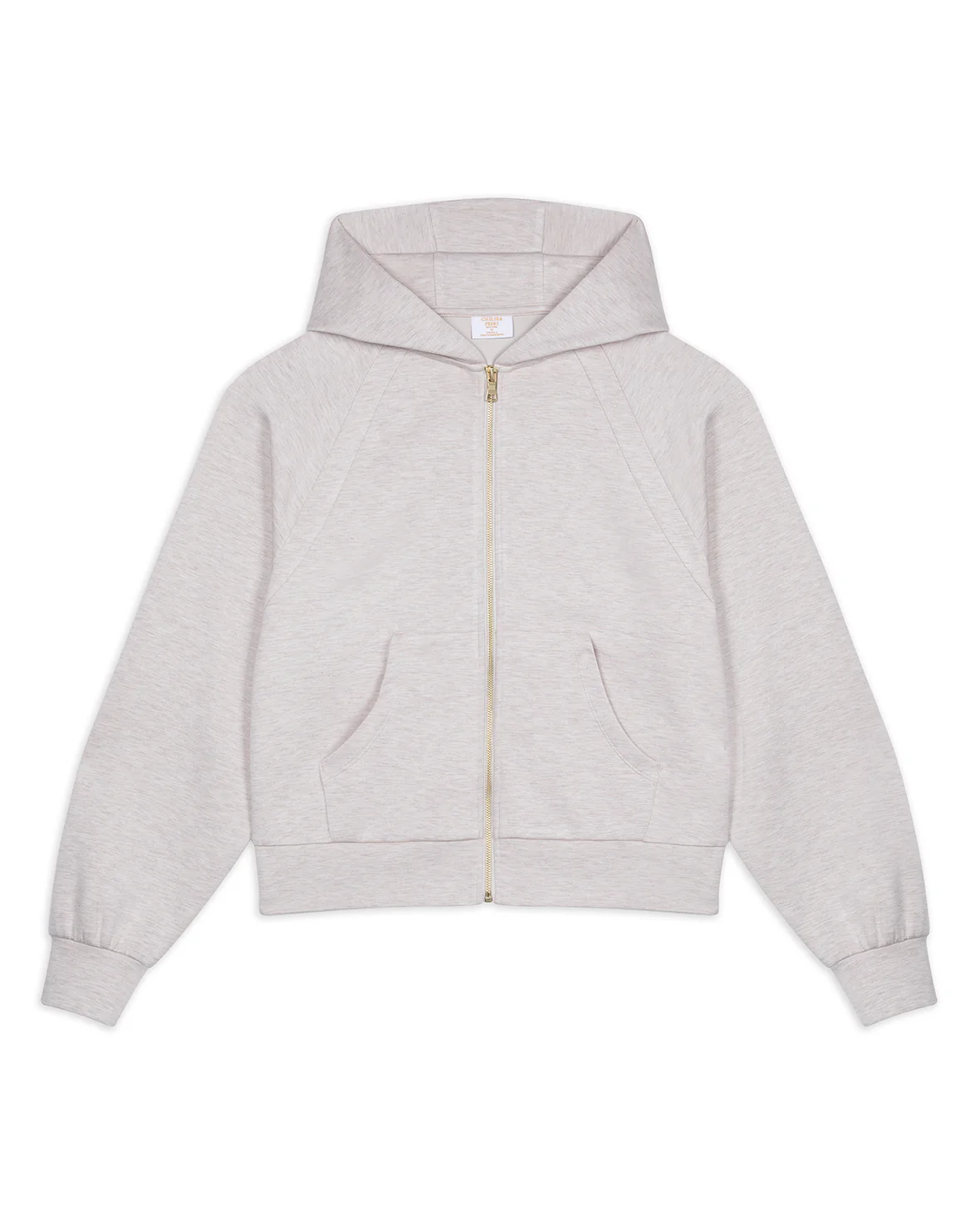 LuxeComfort Scuba Zip Hoodie - Beige Marl - Image 5
