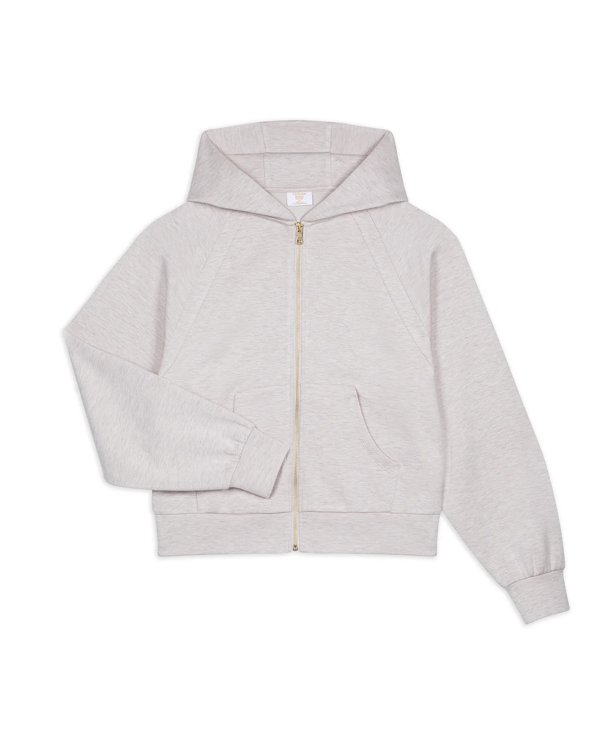 LuxeComfort Scuba Zip Hoodie - Beige Marl - Image 6