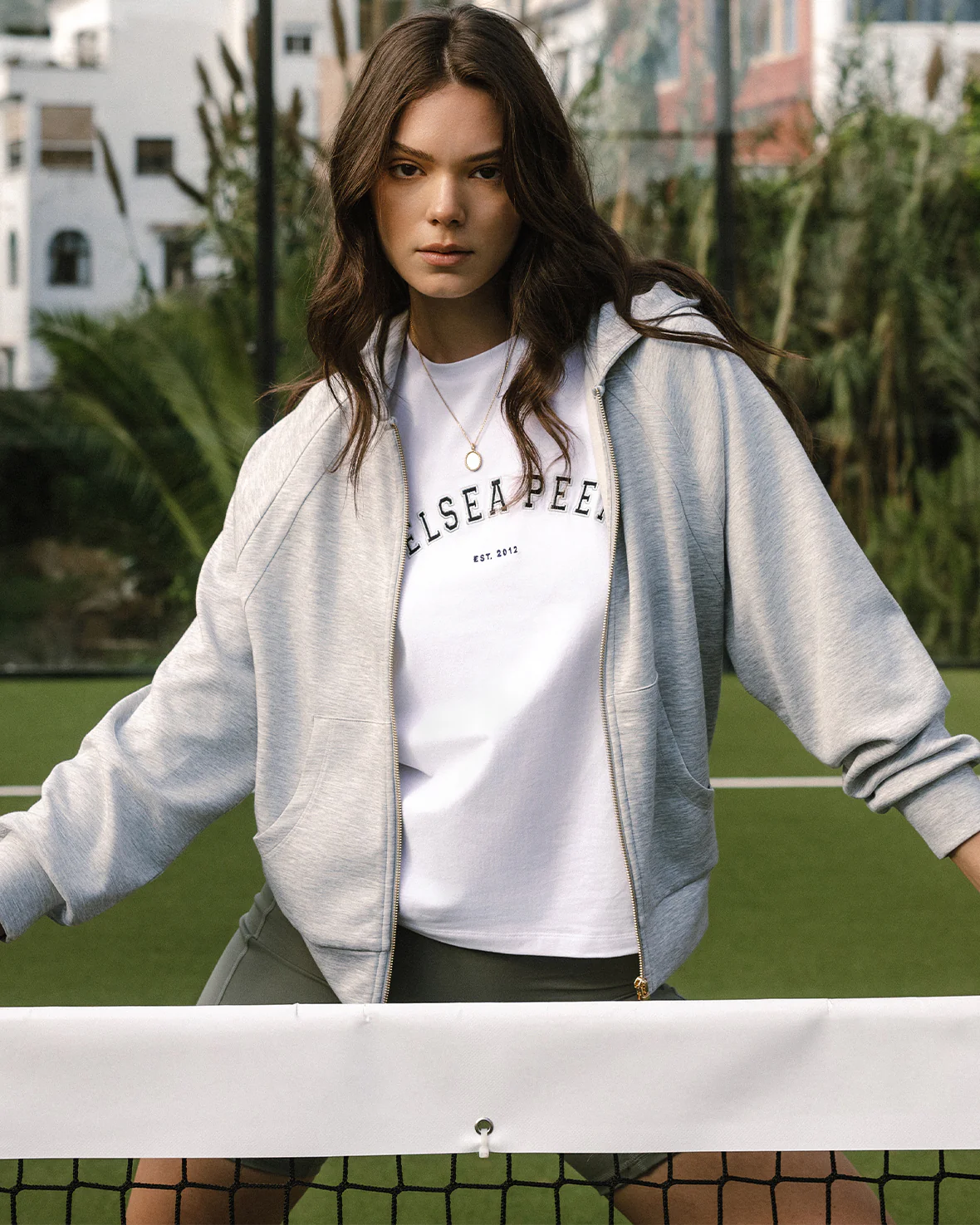 LuxeComfort Scuba Zip Hoodie - Grey Marl - Image 6