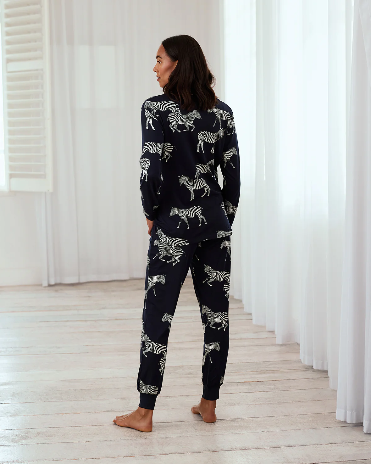 Maternity Zebra Print Long Pyjama Set - Image 5