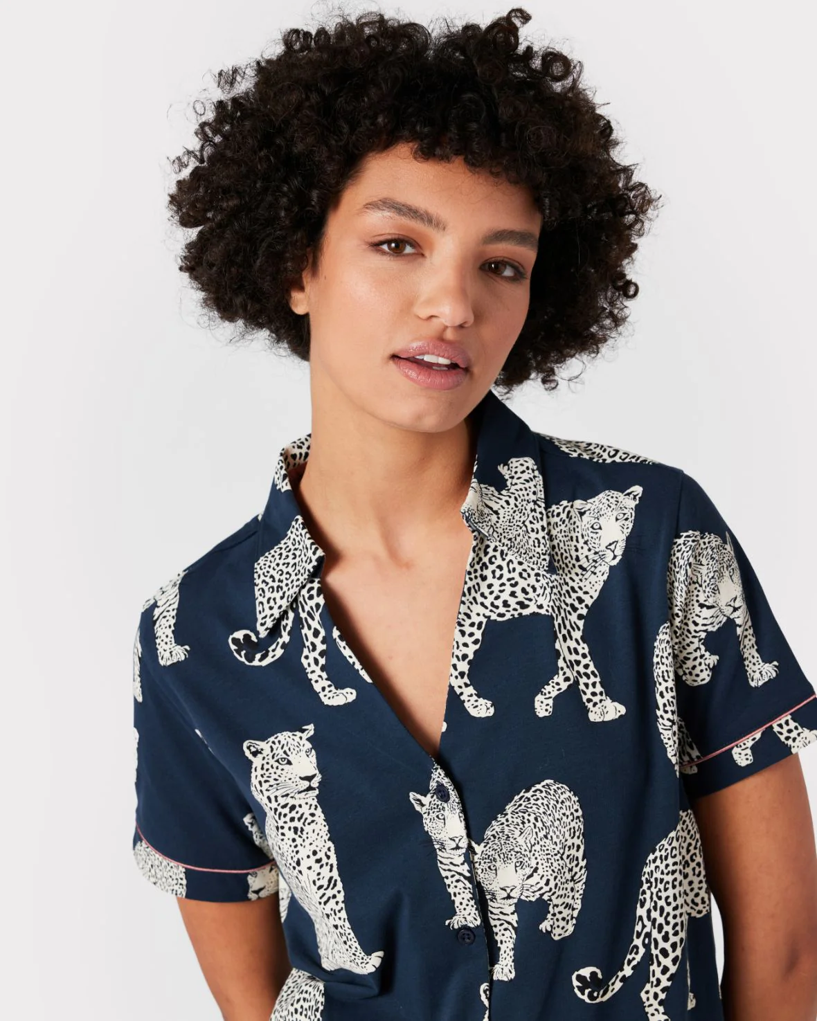 Organic Cotton Leopard Print Short Pyjama Set - Image 4