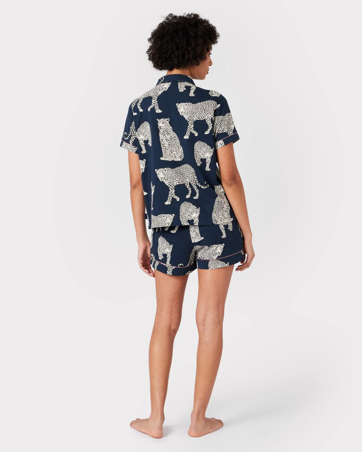 Organic Cotton Leopard Print Short Pyjama Set - Image 6