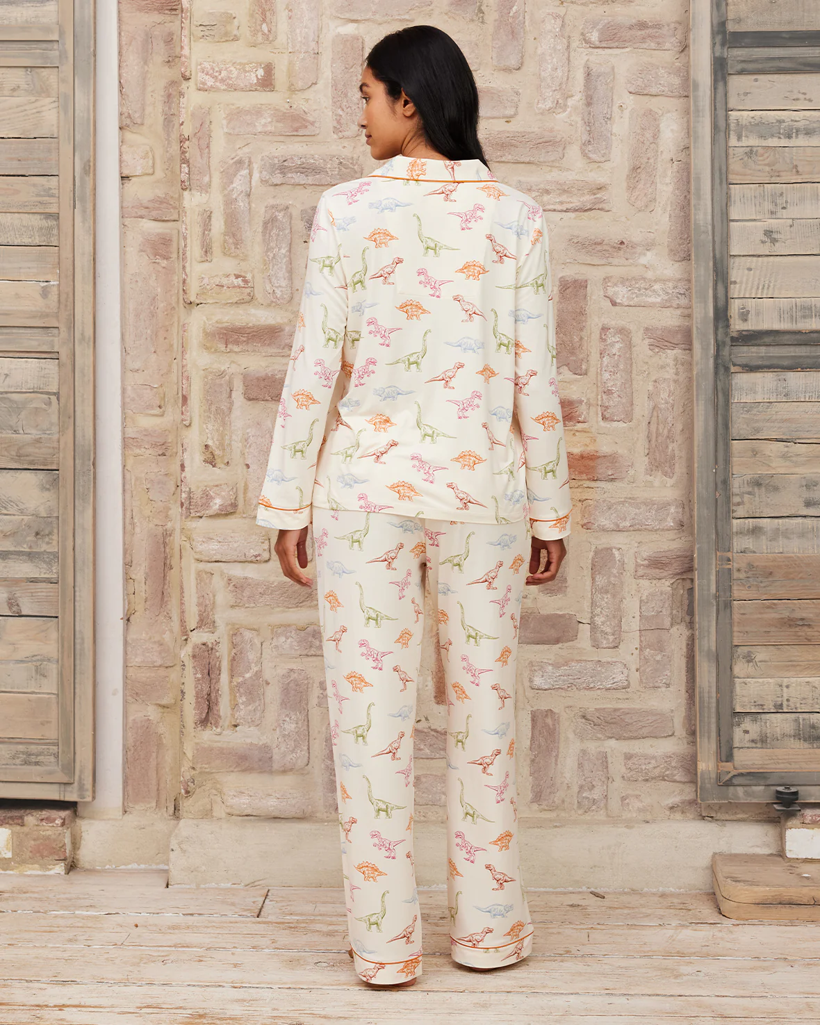 Dinosaur Print Long Pyjama Set - Image 5