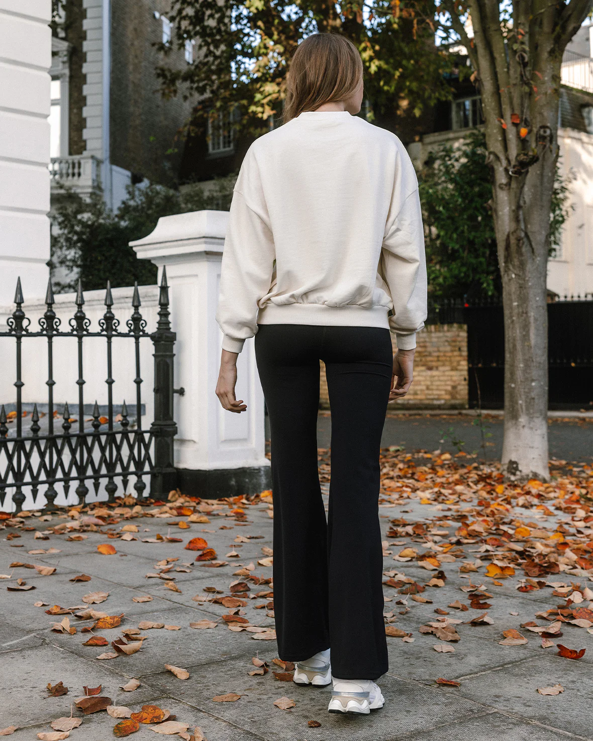 Soft + Stretch High-Rise Flared Leggings - Black - Image 5