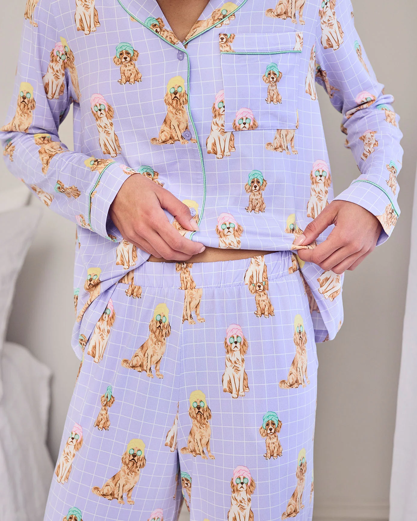 Spa Dogs Print Long Pyjama Set - Image 3