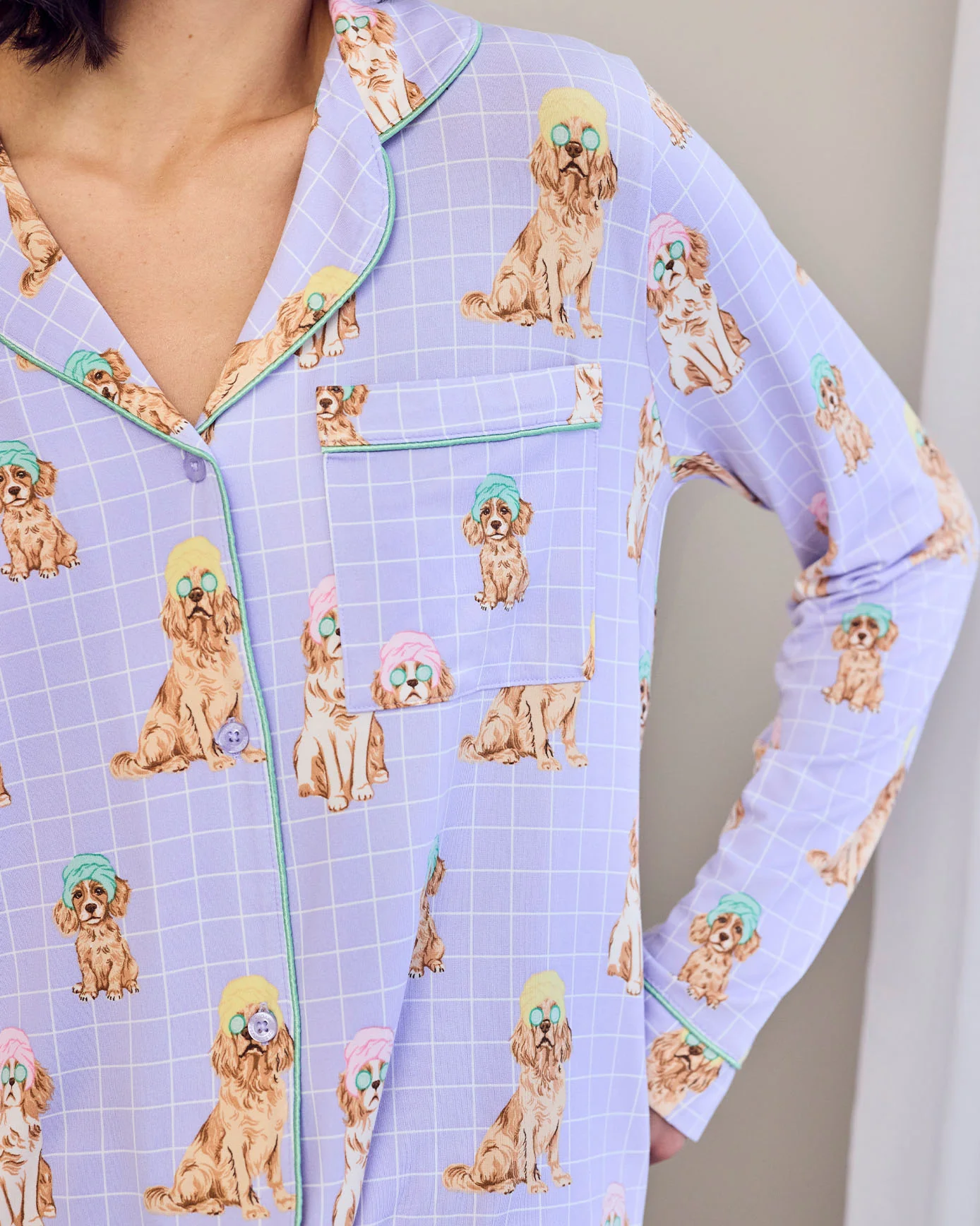 Spa Dogs Print Long Pyjama Set - Image 6