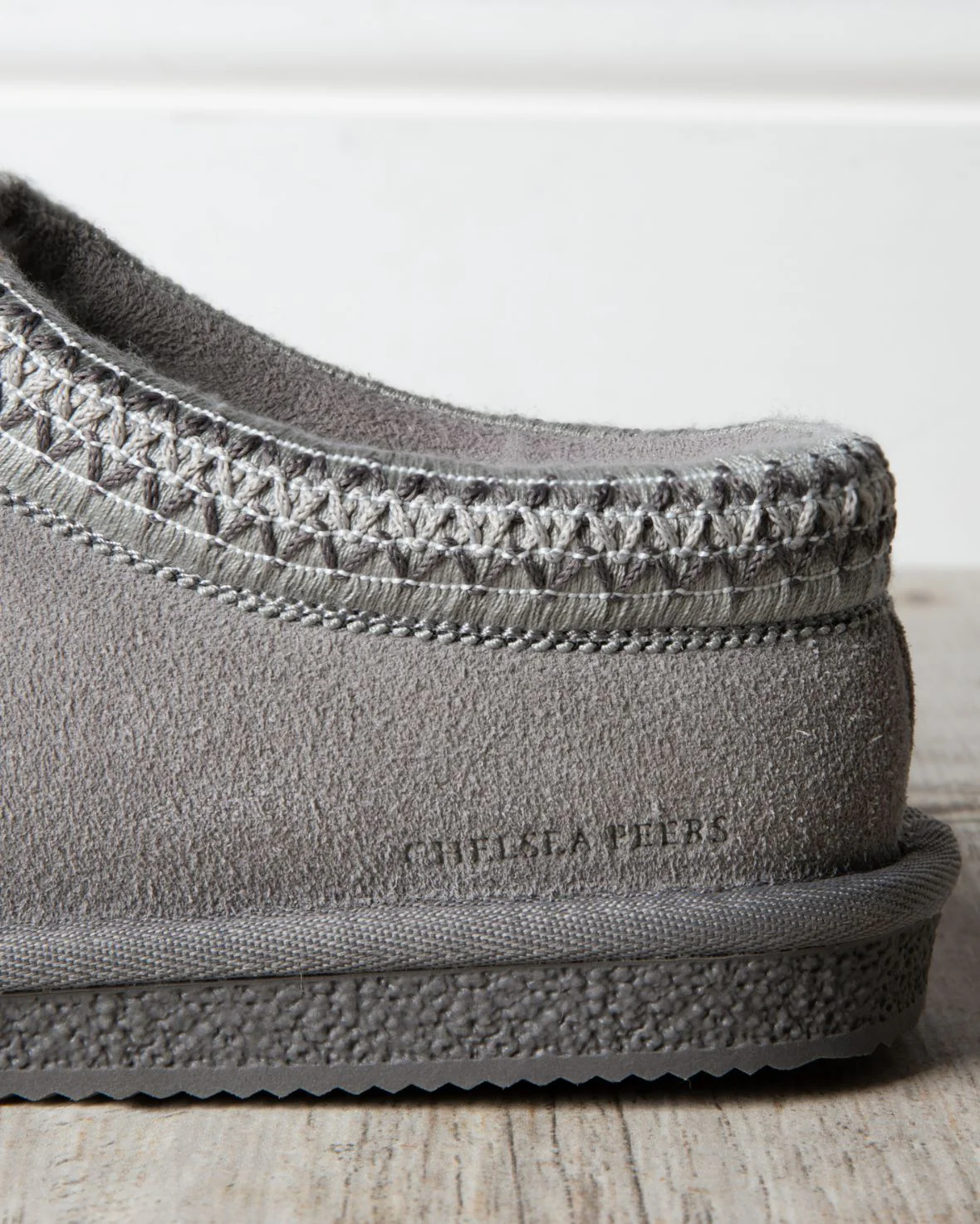 Suede Sheepskin Short Boot Slippers - Grey - Image 3