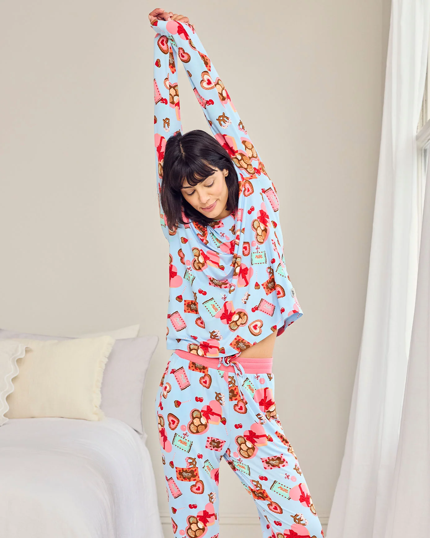 Tall Chocolate Box Print Long Pyjama Set - Image 3