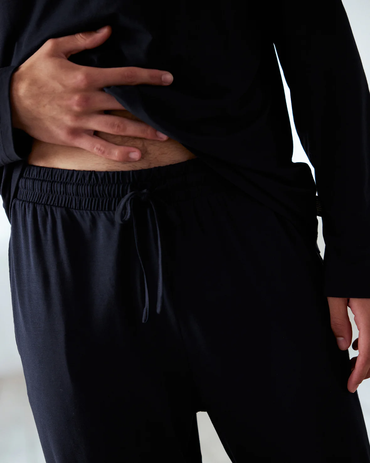 TENCEL™ Modal Crew Neck Long Pyjama Set - Navy - Image 5